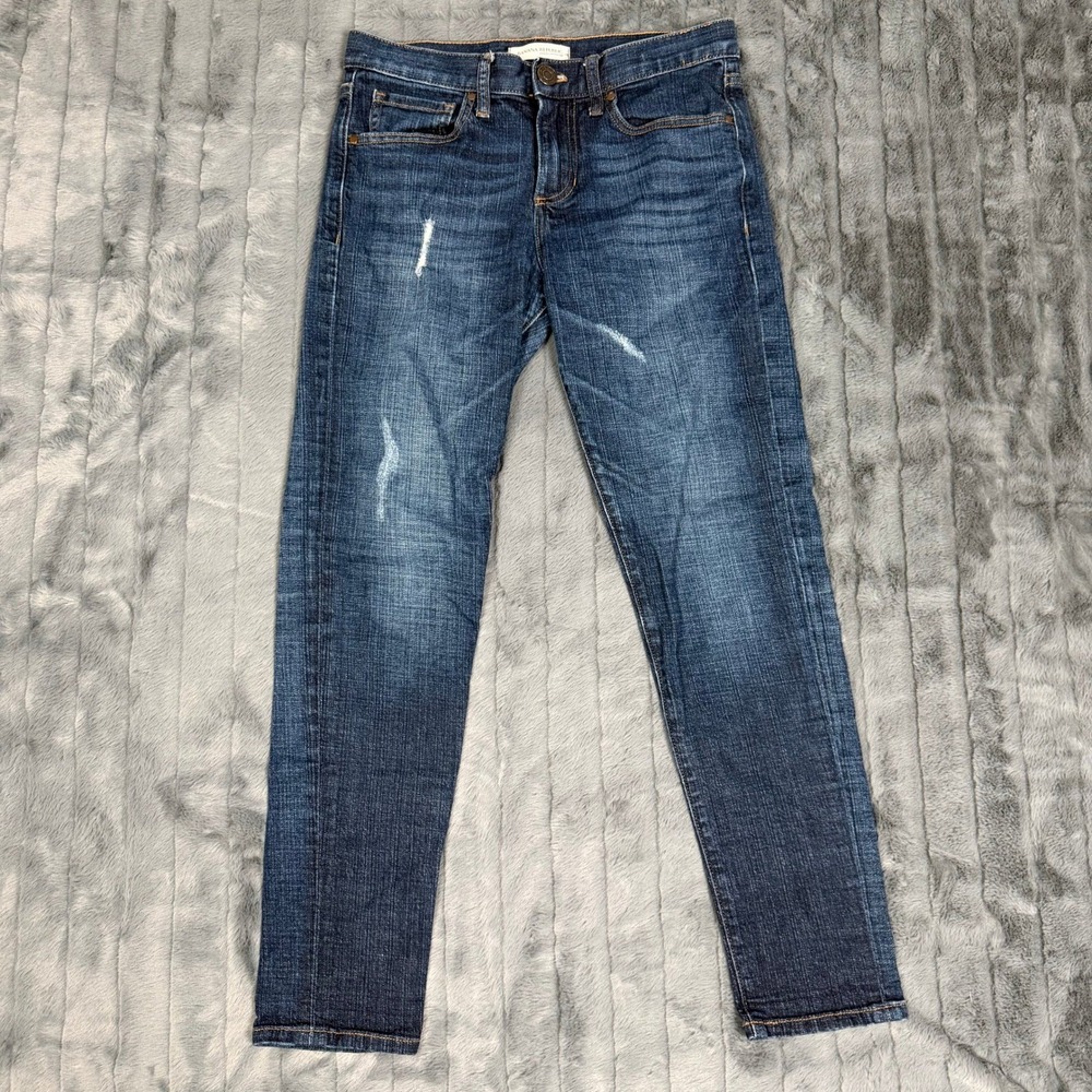 Banana Republic Premium Denim Boyfriend Jeans Dark Wash Distressed Size 25